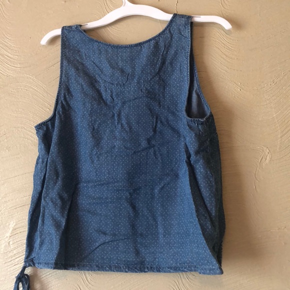 New Chambray Top Summer with String s XL, Blue - Picture 5 of 6
